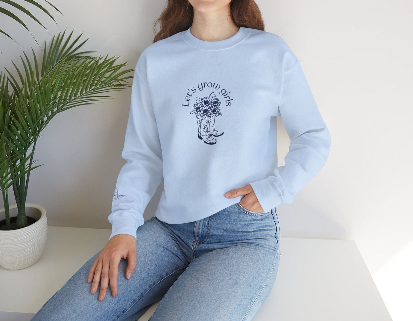 Let's Grow Girls Unisex Crewneck Sweatshirt