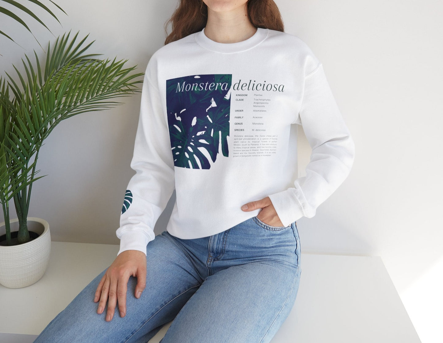 Monstera Deliciosa Unisex Crewneck Sweatshirt